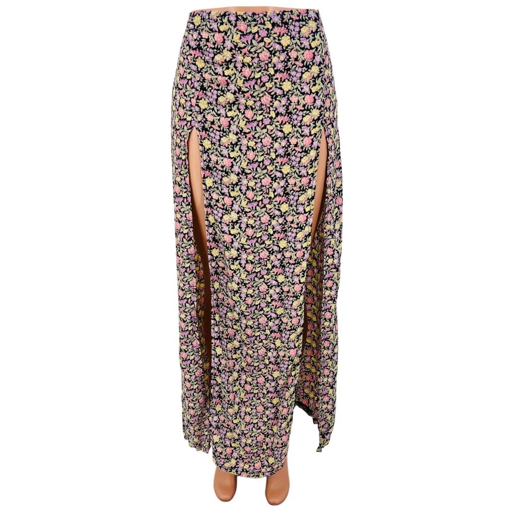 Brandy Melville Floral Double Slit Maxi Skirt | John Galt Boho Cottagecore Fairy - Picture 11 of 16